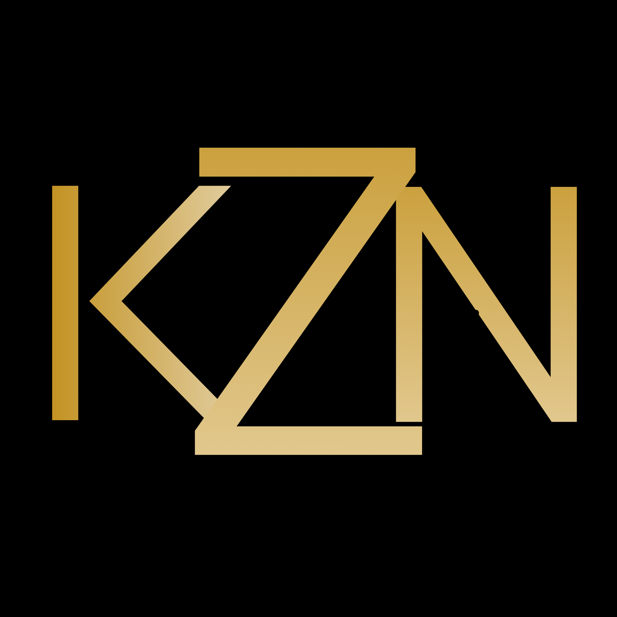 Logo Kaizen — letras KZN formando uma ampulheta